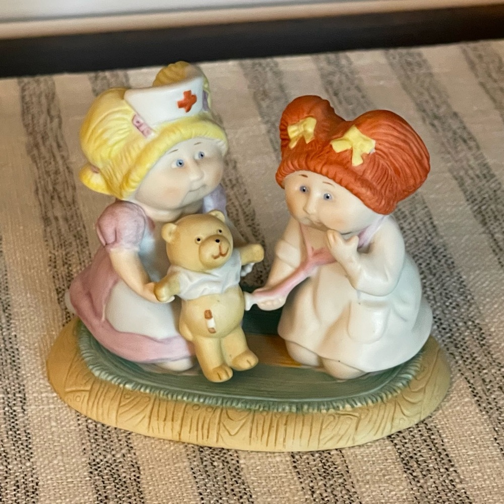 Vintage 1985 Nurse Cabbage Patch Porcelain Figurine - Xavier Roberts